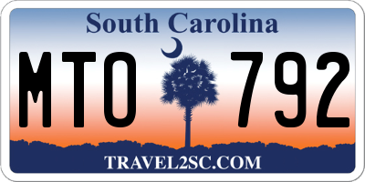 SC license plate MTO792
