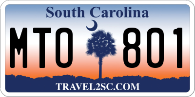 SC license plate MTO801