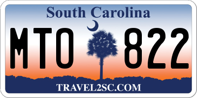 SC license plate MTO822