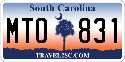 SC license plate MTO831