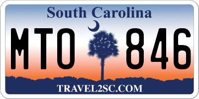 SC license plate MTO846