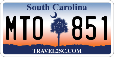 SC license plate MTO851