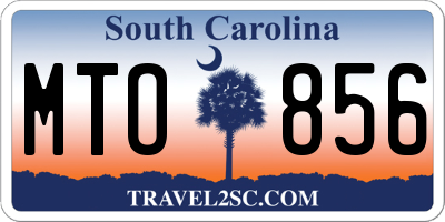 SC license plate MTO856