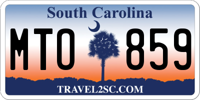 SC license plate MTO859
