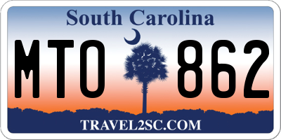 SC license plate MTO862