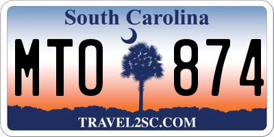 SC license plate MTO874
