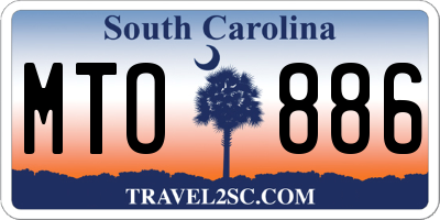 SC license plate MTO886