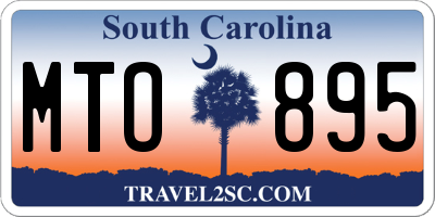 SC license plate MTO895