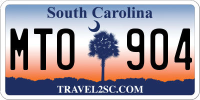 SC license plate MTO904
