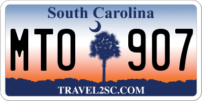 SC license plate MTO907