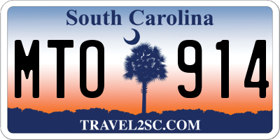 SC license plate MTO914