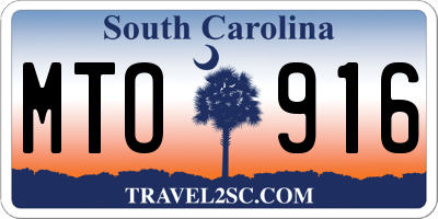 SC license plate MTO916