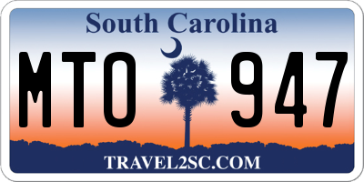 SC license plate MTO947