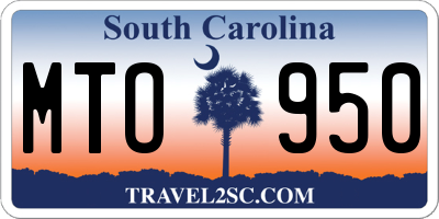SC license plate MTO950