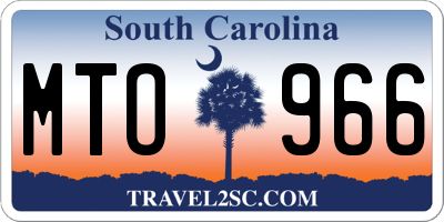 SC license plate MTO966