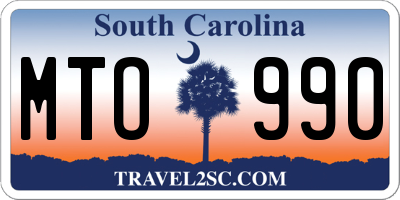 SC license plate MTO990
