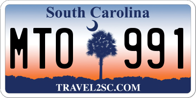 SC license plate MTO991
