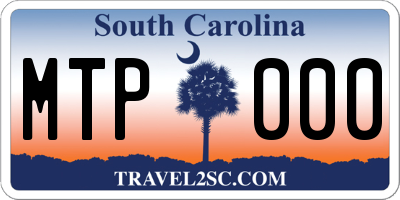 SC license plate MTP000