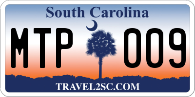 SC license plate MTP009