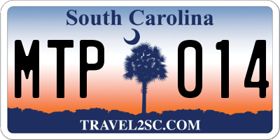 SC license plate MTP014