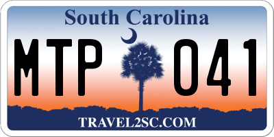 SC license plate MTP041
