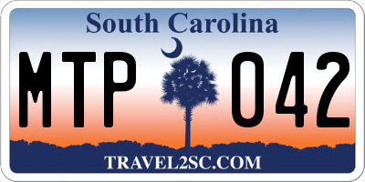 SC license plate MTP042