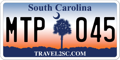 SC license plate MTP045