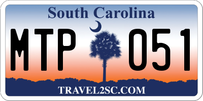 SC license plate MTP051