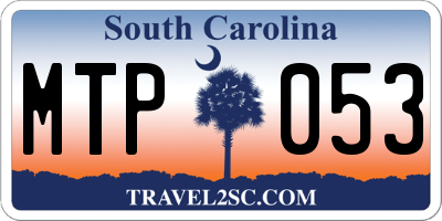 SC license plate MTP053