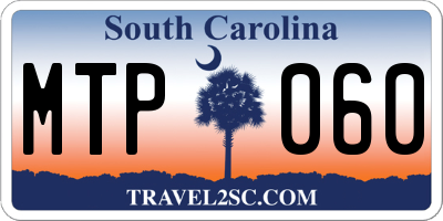 SC license plate MTP060
