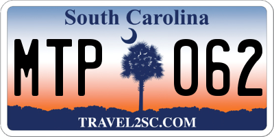 SC license plate MTP062