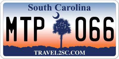 SC license plate MTP066
