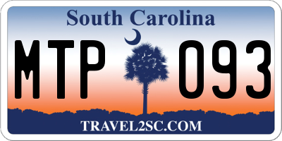 SC license plate MTP093