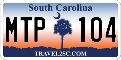 SC license plate MTP104