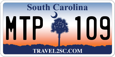 SC license plate MTP109