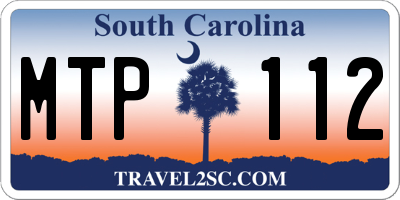 SC license plate MTP112