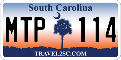 SC license plate MTP114