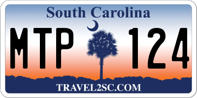 SC license plate MTP124
