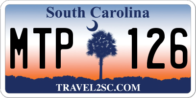 SC license plate MTP126
