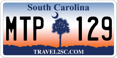 SC license plate MTP129