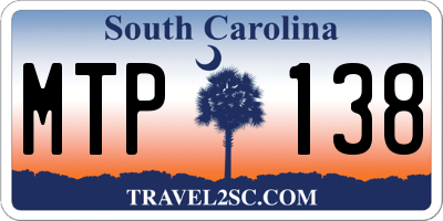 SC license plate MTP138