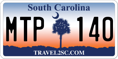 SC license plate MTP140