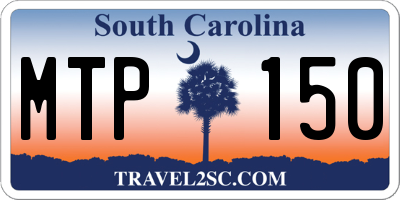 SC license plate MTP150