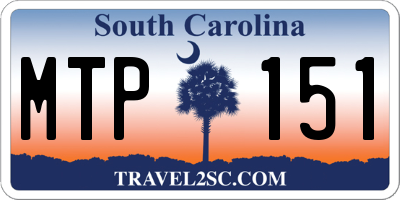 SC license plate MTP151