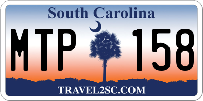 SC license plate MTP158