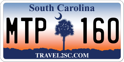 SC license plate MTP160