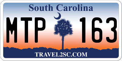 SC license plate MTP163