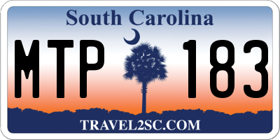 SC license plate MTP183