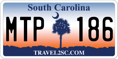 SC license plate MTP186