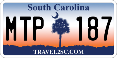 SC license plate MTP187